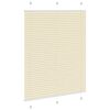 vidaXL Pliss&eacute; rolgordijn 110x100cm stofbreedte 109,4cm polyester cr&egrave;me