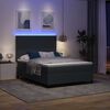 vidaXL Boxspring bed Donkergrijs en Wit 193 x 144 x 128 cm