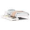 vidaXL Bedframe met lades massief grenenhout wit 100x200 cm