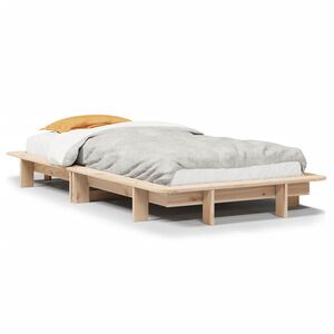 vidaXL Bedframe zonder matras massief grenenhout 75x190 cm