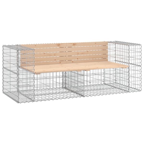 vidaXL Tuinbank schanskorfontwerp 184x71x65,5 cm massief grenenhout