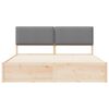 vidaXL Bedframe met Gevoerd Hoofdgedeelte Lichtgrijs 180 x 200 cm