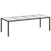 vidaXL 11-delige Tuinset met kussens poly rattan en glas bruin