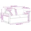 vidaXL Bank 2 pcs Roze 158 x 78 x 80 cm Fluweel
