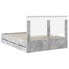 vidaXL Bedframe met lade Beton Grijs 135 x 190 cm Ingenieurshout