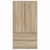 vidaXL Badkamer Kast Sonoma Eiken 79,5 x 49 x 156 cm Bewerkt hout
