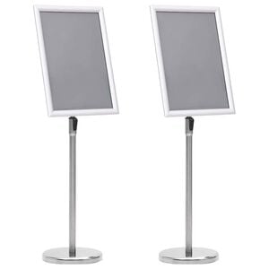 vidaXL Posterstandaards 2 pcs Zilver 45 x 32,7 x 108 cm Aluminium