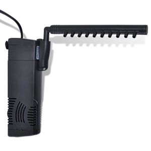 vidaXL Aquariumfilterpomp met actief koolstof 300 L/u