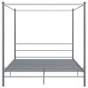 vidaXL Hemelbedframe metaal grijs 200x200 cm
