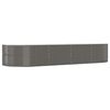 vidaXL Plantenbak 367x140x68 cm gegalvaniseerd staal grijs