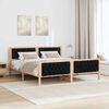 vidaXL Bedframe met hoofdeinde Zwart 180 x 200 cm Massief grenenhout