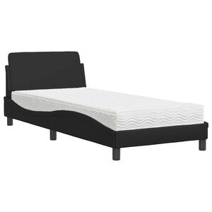 vidaXL Bed met matras "Dover" kunstleer zwart 80x200 cm