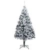 vidaXL Kunstkerstboom met 300 LED Wit 180 cm PVC en Staal en Kunststof