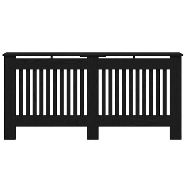 vidaXL Radiatorafdekking Zwart Eiken 172 x 19 x 81,5 cm Bewerkt hout