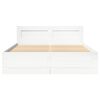 vidaXL Bedframe met hoofdeinde bewerkt hout wit 120x190 cm