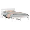 vidaXL Bedframe met hoofdeinde Wit 160 x 200 cm Massief grenenhout