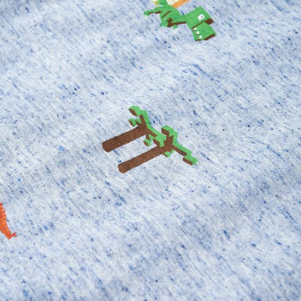 Kindershirt 128 gem&ecirc;leerd blauw