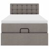 vidaXL Bed met matras 90x200 cm stof taupe