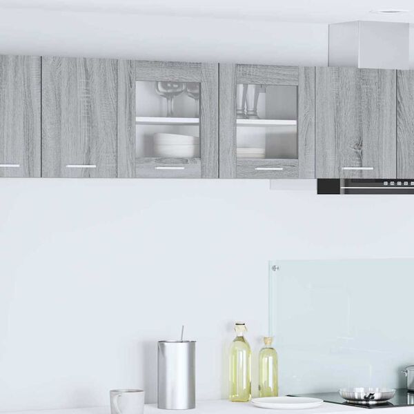 vidaXL Hangkast Grijs Sonoma en Wit 80 x 31 x 40 cm Bewerkt hout