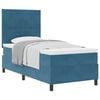 vidaXL Boxspringbed met hoofdeinde Donkerblauw 90 x 200 cm Fluweel