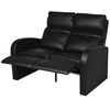 vidaXL LED Leunbank 2-zits kunstleer zwart
