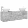 vidaXL Badkamermeubelset 3 st Betongrijs 49,5 x 44,5 x 65 cm