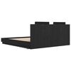 vidaXL Bedframe met Hoofdeinde Zwart Eiken 180 x 200 cm Bewerkt hout