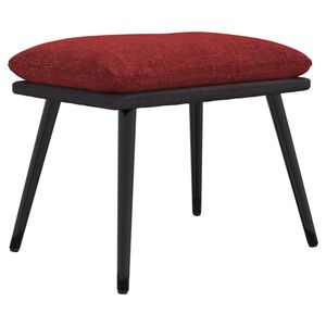 vidaXL Voetenbank 45x29,5x35 cm stof en kunstleer wijnrood