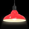 vidaXL Hanglamp in hoogte verstelbaar E27 &Oslash;31 cm metaal glanzend rood