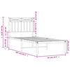 vidaXL Bedframe met hoofdbord metaal wit 80x200 cm