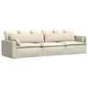 vidaXL Sofa Kussens 2 stuks Beige 145 x 40 cm Stof