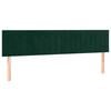 vidaXL Hoofdborden 160x5x78/88 cm fluweel donkergroen