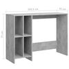vidaXL Bureau 102,5x35x75 cm bewerkt hout betongrijs