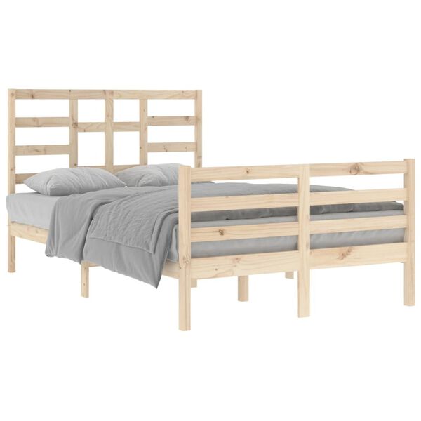 vidaXL Bedframe zonder matras massief hout 120x200 cm
