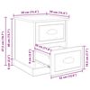 vidaXL Nachtkastje 2 pcs Artisan Eiken 39 x 39 x 47.5 cm Bewerkt hout