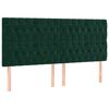 vidaXL Hoofdbord donkergroen 180x7x118/128 cm fluweel