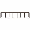 vidaXL Tuin Eettafel Bruin 400 x 100 x 73 cm poly rattan