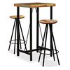 vidaXL Barset massief gerecycled hout 3-delig