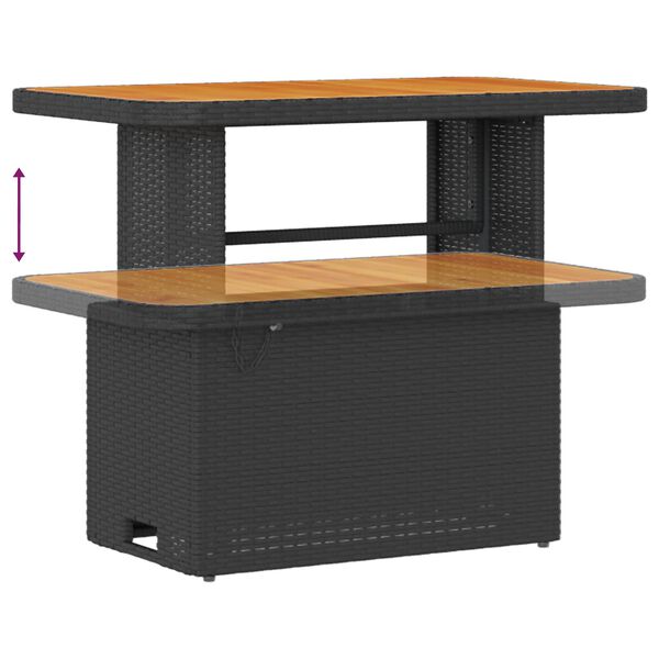 vidaXL Tuin Sofa Set met kussen 10 pcs Zwart Poly riet