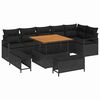 vidaXL Tuin Sofa Set 9 st 8-Aantal zitplaatsen Zwart