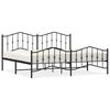 vidaXL Bedframe met hoofd- en voeteneinde&nbsp;metaal zwart 193x203 cm
