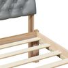 vidaXL Bedframe Bruin en lichtgrijs 140 x 200 cm Massief grenenhout