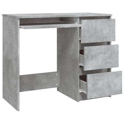 vidaXL Bureau 90x45x76 cm bewerkt hout betongrijs