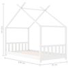 vidaXL Kinderbedframe massief grenenhout wit 70x140 cm