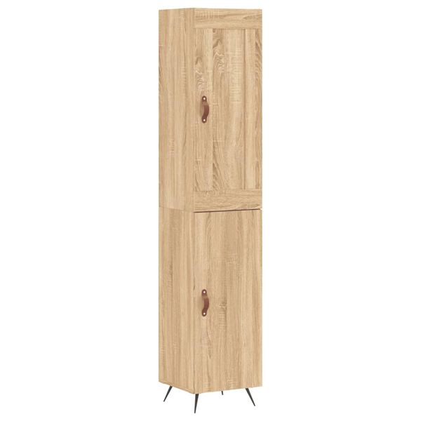 vidaXL Hoge kast 34,5x34x180 cm bewerkt hout sonoma eikenkleurig