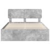 vidaXL Bedframe met hoofdeinde Beton 140 x 200 cm Massief grenenhout