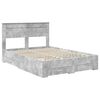 vidaXL Bedframe met hoofdeinde Beton Grijs 140 x 190 cm Bewerkt hout