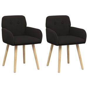 vidaXL Eettafelstoelen 2 st Boucl&eacute; Zwart 59 x 57 x 85 cm