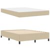 vidaXL Bedframe met matras Lichtgroen Grijs 140 x 200 cm Stof