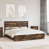 vidaXL Bedframe met lade met hoofdeinde met opslag Bewerkt hout